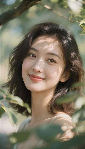 电影质感风格美女肖像写真摄影图片